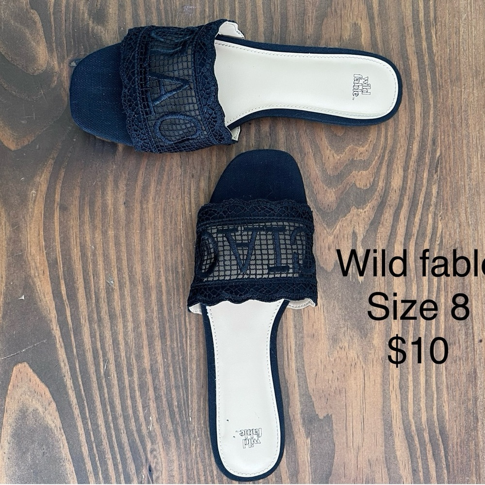 Wild Fable Black Strappy Sandals